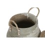 Set de basket Home ESPRIT Orange Naturel Herbier marin Tropical (2 Pièces)