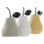 Figura Decorativa Home ESPRIT Blanco Verde Mostaza Moderno Pera 11 x 11 x 19 cm (3 Unidades)