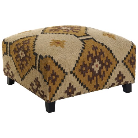 Repose-pied Home ESPRIT Beige Moutarde 80 x 80 x 44 cm