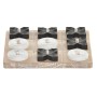 Jeu Trois à la Suite DKD Home Decor Bois MDF Noir Blanc (23 x 23 x 3,4 cm)