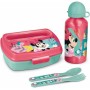 Gamelle avec Gourde Minnie Mouse Rose 21 x 18 x 7 cm