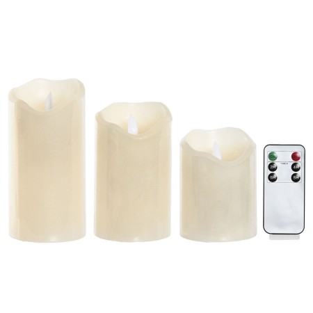 Bougie LED Home ESPRIT Beige 25 x 10 x 20 cm