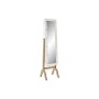 Miroir sur pied DKD Home Decor Lumière LED Naturel Blanc Bois MDF (40 x 37 x 155 cm)