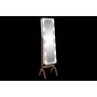 Miroir sur pied DKD Home Decor Lumière LED Naturel Blanc Bois MDF (40 x 37 x 155 cm)