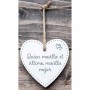 Decoración Colgante Magnet & Steel Quien maúlla el último maúlla mejor Corazón 13 x 13 x 0,8 cm