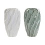 Vase DKD Home Decor Menthe Gris clair Grès (2 Unités) (16 x 16 x 27 cm)