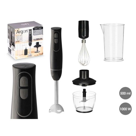 Batidora de Mano Argon JE-908BL Negro Gris 1000 W