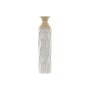 Vase DKD Home Decor Métal Marron Blanc (14 x 14 x 60 cm)