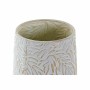 Vase DKD Home Decor Métal Marron Blanc Tropical Feuille d'une plante (21 x 21 x 41 cm)