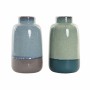 Vase DKD Home Decor Bleu Porcelaine Vert (15 x 15 x 25 cm) (2 Unités)