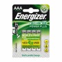 Pilas Recargables Energizer AAA-HR03 700 mAh 1,2 V AAA HR03 (4 Unidades)