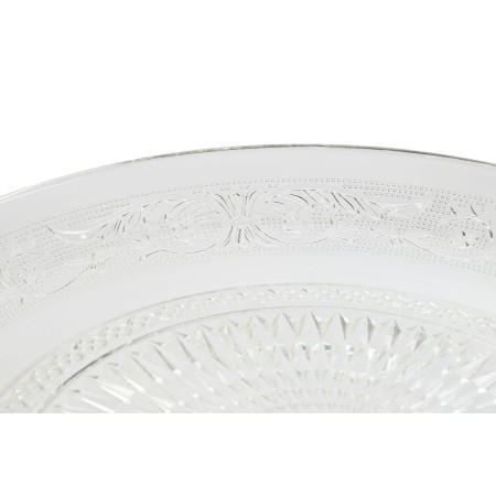 Plato Llano Home ESPRIT Transparente Cristal 33 x 33 x 9,4 cm