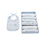 Ensemble de Bavoirs Home ESPRIT Bleu Rose Coton 19 x 29 x 3 cm (4 Unités)