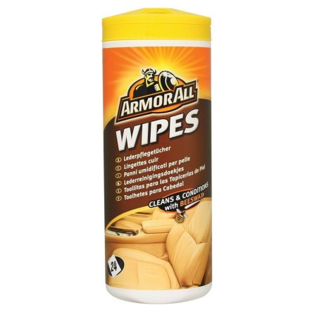 Toallitas Limpiadoras de Cuero Armor All Wipes Cuero 24 Piezas