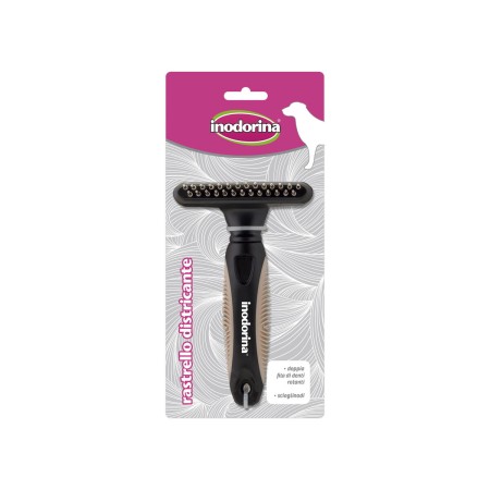 Étrilles pour chiens Inodorina Noir Plastique
