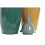 Vase DKD Home Decor Vert Ocre Bicolore Grès Moderne (21 x 21 x 60 cm) (2 Unités)