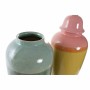 Vase DKD Home Decor Vert Ocre Bicolore Grès Moderne (21 x 21 x 60 cm) (2 Unités)