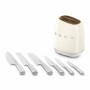 Juego de Cuchillos de Cocina y Soporte Smeg KBSF02CR Crema Acero Inoxidable