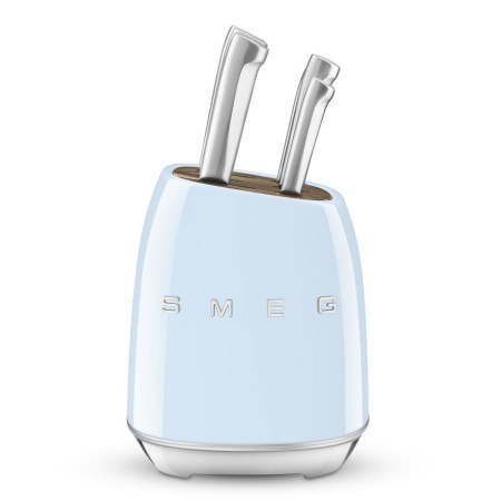 Juego de Cuchillos de Cocina y Soporte Smeg KBSF02PB Azul Acero Inoxidable
