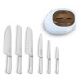 Juego de Cuchillos de Cocina y Soporte Smeg KBSF02PB Azul Acero Inoxidable