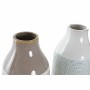 Vase DKD Home Decor Blanc Marron Bicolore Grès (16,7 x 16,7 x 51,5 cm) (2 Unités)