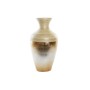 Vase DKD Home Decor Naturel Argenté Doré Nacre noire Bambou Tropical Feuille d'une plante (21 x 21 x 40 cm)