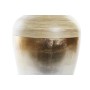 Vase DKD Home Decor Naturel Argenté Doré Nacre noire Bambou Tropical Feuille d'une plante (21 x 21 x 40 cm)