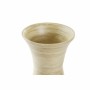 Vase DKD Home Decor Naturel Argenté Doré Nacre noire Bambou Tropical Feuille d'une plante (25 x 25 x 38 cm)