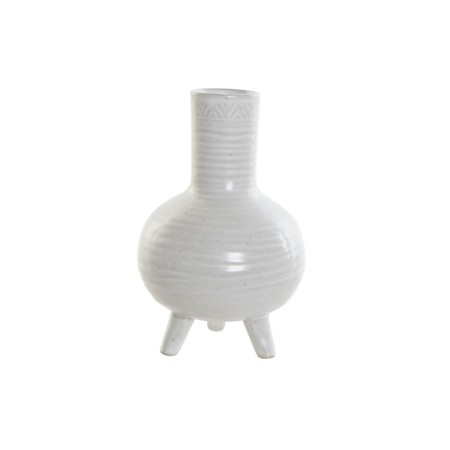 Vase DKD Home Decor Céramique Blanc (13,5 x 13,5 x 20,5 cm)