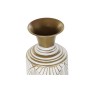 Vase DKD Home Decor Doré Métal Blanc Fer Glam (14,5 x 14,5 x 91 cm)