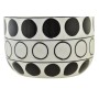 Vase DKD Home Decor Porcelaine Noir Blanc Moderne Cercles (16 x 16 x 18 cm)