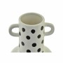 Vase DKD Home Decor Porcelaine Noir Blanc Pois (13 x 13 x 27 cm)