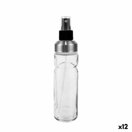 Aceitera Anna Transparente Plateado Vidrio 175 ml (12 Unidades)