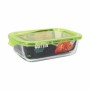 Fiambrera Hermética Quttin Verde Transparente Rectangular 0,6 L (6 Unidades)