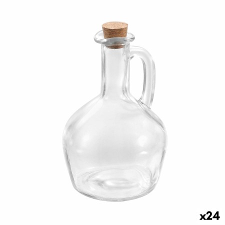 Aceitera La Mediterránea Transparente Corcho Vidrio 350 ml (24 Unidades)