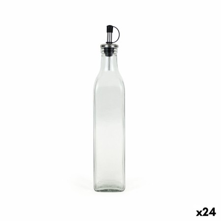 Aceitera Anna Transparente Plateado Vidrio 0,5 L (24 Unidades)