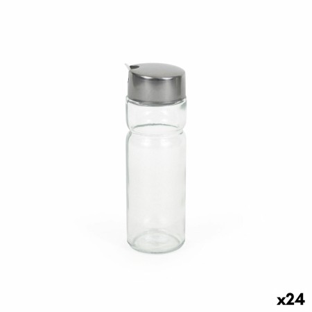 Aceitera Quttin Transparente Plateado Vidrio 0,2 L 5 x 5 x 15 cm (24 Unidades)