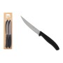 Set de Cuchillos para Carne Quttin 11 cm Negro Plateado Acero Inoxidable 4 Piezas (18 Unidades)