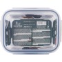Fiambrera Hermética Santa Clara Transparente Rectangular 1,5 L (6 Unidades)