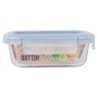 Fiambrera Hermética Quttin Transparente Rectangular 375 ml (12 Unidades)