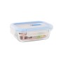 Fiambrera Hermética Quttin Transparente Rectangular 375 ml (12 Unidades)