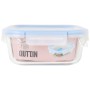 Fiambrera Hermética Quttin Boho Transparente 1,1 L (6 Unidades)
