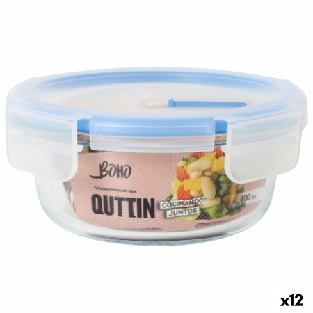 Fiambrera Hermética Quttin Boho Transparente 0,4 l (12 Unidades)