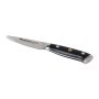 Cuchillo Pelador Quttin Damaskus Negro Plateado Acero Inoxidable 9 cm (2 Unidades)
