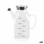 Aceitera La Mediterránea Transparente Plateado Metal Vidrio de Borosilicato 0,75 L (12 Unidades)