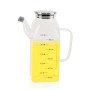 Aceitera La Mediterránea Transparente Plateado Metal Vidrio de Borosilicato 1 L (6 Unidades)
