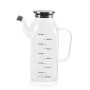 Aceitera La Mediterránea Transparente Plateado Metal Vidrio de Borosilicato 1 L (6 Unidades)