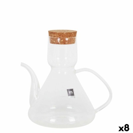 Aceitera La Mediterránea Bell Transparente Silicona Vidrio de Borosilicato 500 ml (8 Unidades)