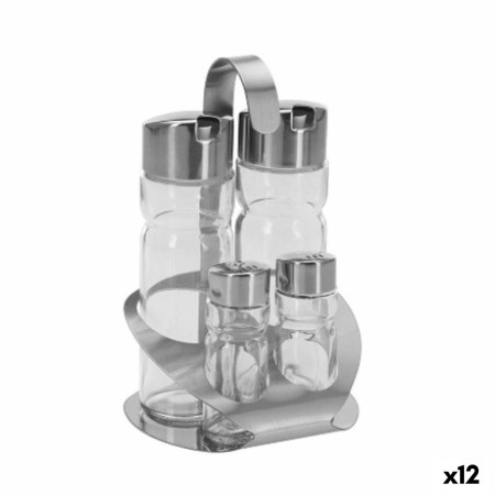 Set para Aliñar Transparente Plateado (12 Unidades)