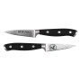 Cuchillo Pelador Quttin Bull Negro Plateado Acero Inoxidable 9 cm (4 Unidades)
